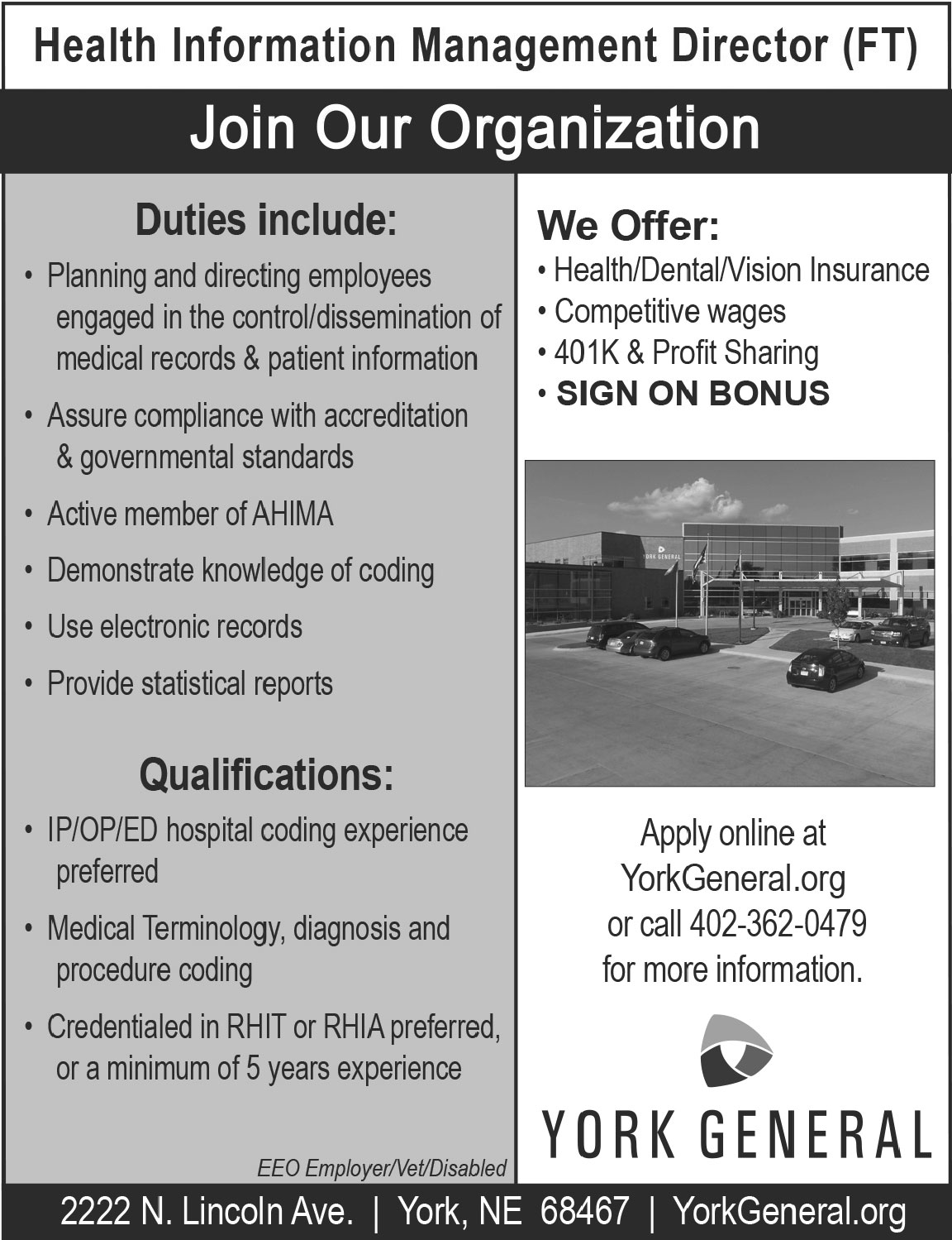 Join Our Organization Nebraska Hires