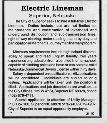 FTElectricLineman Superior
