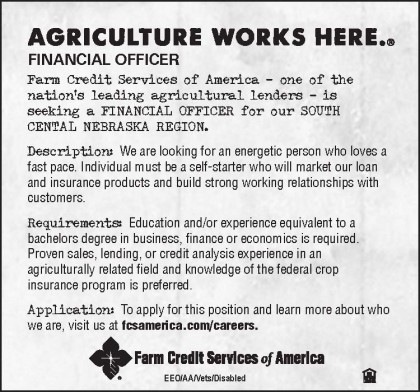 Financial Officer Ad So Central NE Hastings 052318