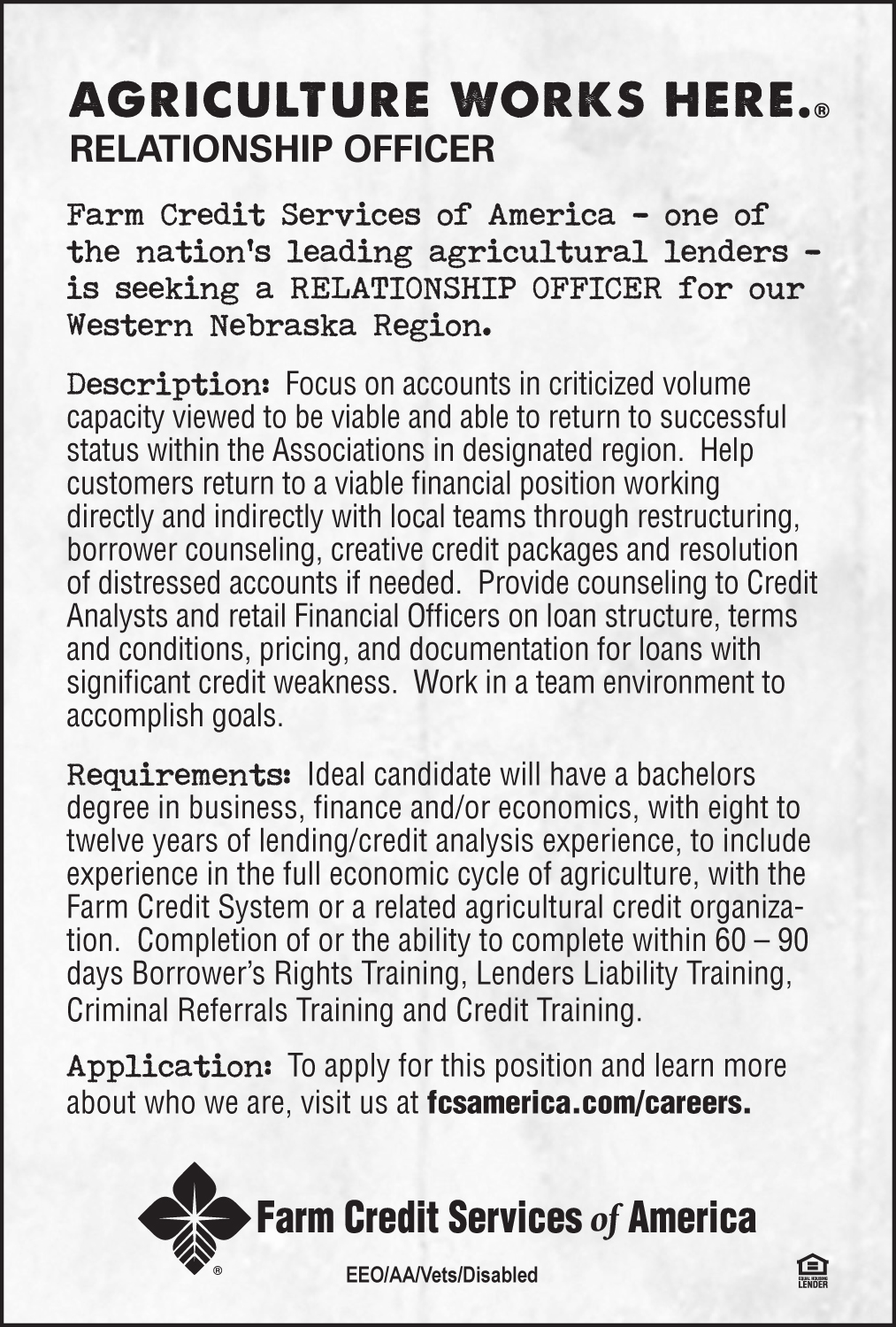 Relationship Officer Nebraska Hires